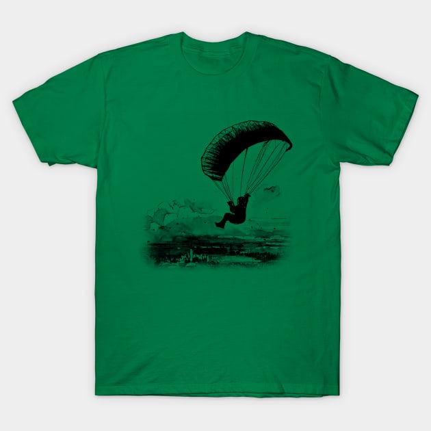 Glassoff Flight - Paragliding T-Shirt by TheWanderingFools